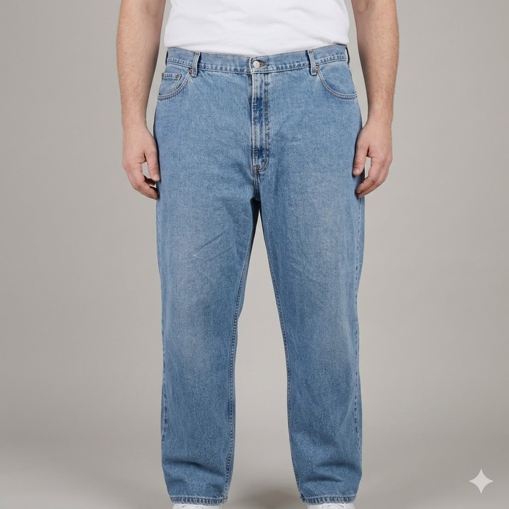Levi's 550 Relaxed‎ Fit Denim Jeans Light Wash 50x32 Blue